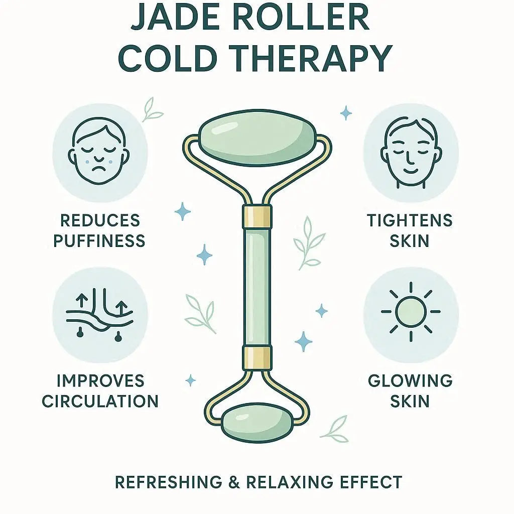 GlowChill⢠â Jade Roller + Gua Sha Gift Box (Anti-Aging Skincare)